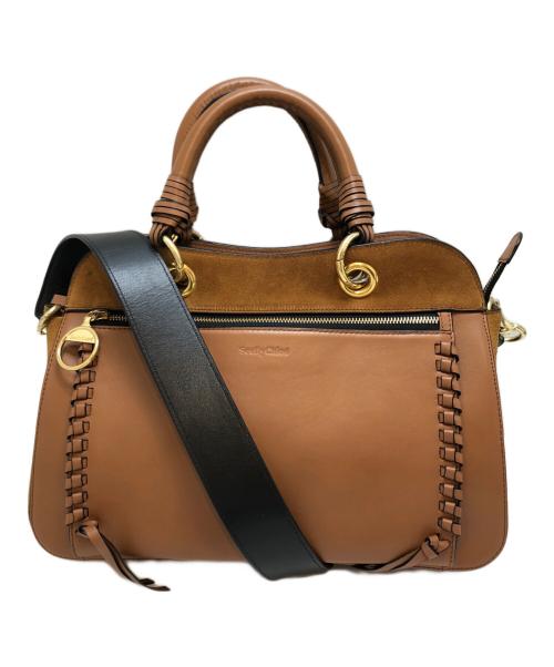 SEE BY CHLOE（シーバイクロエ）SEE BY CHLOE (シーバイクロエ) レザー2WAYバッグ ブラウンの古着・服飾アイテム