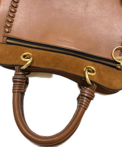 SEE BY CHLOE（シーバイクロエ）SEE BY CHLOE (シーバイクロエ) レザー2WAYバッグ ブラウンの古着・服飾アイテム