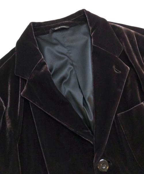 GIORGIO ARMANI（ジョルジョアルマーニ）GIORGIO ARMANI (ジョルジョアルマーニ) ベロアテーラードジャケット チャコールグレー サイズ:50の古着・服飾アイテム