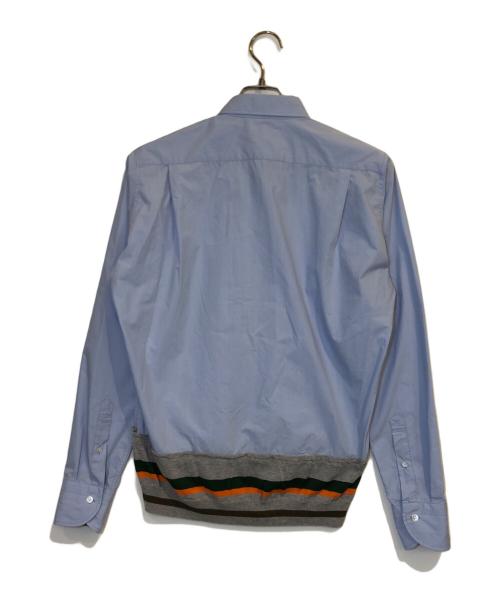 kolor/BEACON（カラービーコン）kolor/BEACON (カラービーコン) ニット切替 シャツ ブルー サイズ:2の古着・服飾アイテム