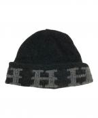 HERMESエルメス）の古着「カシミヤニット帽」｜ブラック