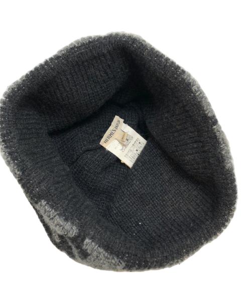 HERMES（エルメス）HERMES (エルメス) カシミヤニット帽 ブラック サイズ:XLの古着・服飾アイテム
