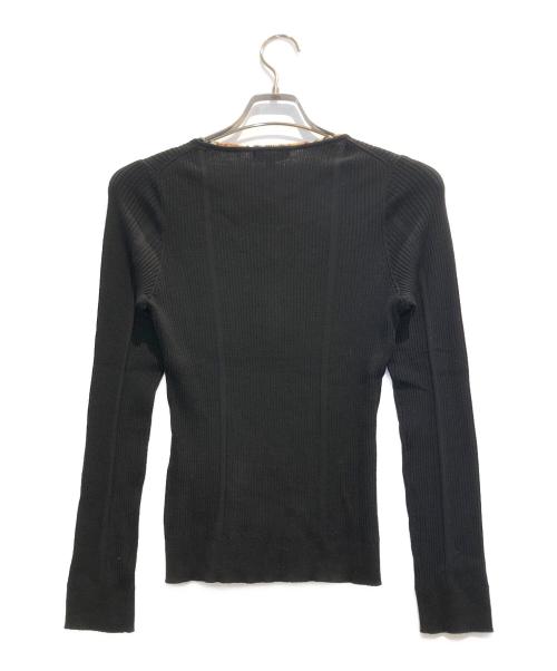 BURBERRY LONDON（バーバリーロンドン）BURBERRY LONDON (バーバリーロンドン) ヘンリーネックニット ブラック サイズ:2 未使用品の古着・服飾アイテム