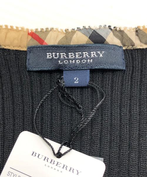BURBERRY LONDON（バーバリーロンドン）BURBERRY LONDON (バーバリーロンドン) ヘンリーネックニット ブラック サイズ:2 未使用品の古着・服飾アイテム