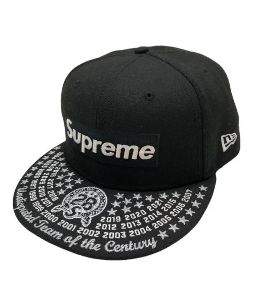 New Era（ニューエラ）New Era (ニューエラ) SUPREME (シュプリーム) キャップ ブラック サイズ:7 3/8 /58.7cmの古着・服飾アイテム
