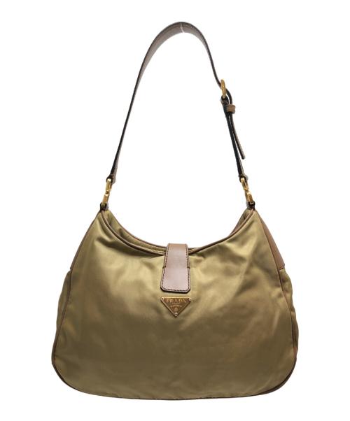 PRADA（プラダ）PRADA (プラダ) ホーボーハンドバッグ ブラウン サイズ:表記なしの古着・服飾アイテム