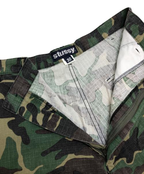stussy（ステューシー）stussy (ステューシー) 90’sハーフカーゴパンツ グリーン サイズ:30の古着・服飾アイテム