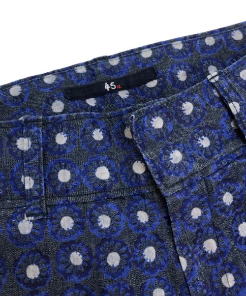 45R（フォーティファイブ・アール）45R (フォーティファイブ・アール) デイジー柄パンツ インディゴ サイズ:3の古着・服飾アイテム