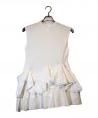 Mystradaマイストラーダ）の古着「フレアチュニックニット」｜ホワイト