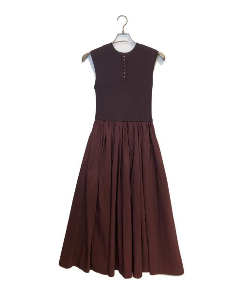 Apuweiser-riche（アプワイザーリッシェ）Apuweiser-riche (アプワイザーリッシェ) 前後2WAYタフタドッキングワンピース レッド サイズ:2の古着・服飾アイテム