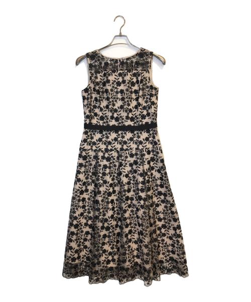 ANAYI（アナイ）ANAYI (アナイ) リトルフラワーチュール ワンピース ノースリーブ ベージュ サイズ:38の古着・服飾アイテム