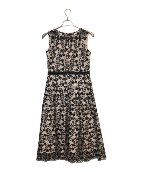 ANAYI（アナイ）ANAYI (アナイ) リトルフラワーチュール ワンピース ノースリーブ ベージュ サイズ:38の古着・服飾アイテム