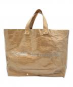 COMME des GARCONSコムデギャルソン）の古着「PVCロゴトートバッグ」｜ベージュ
