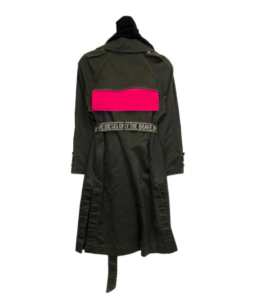 DIESEL（ディーゼル）DIESEL (ディーゼル) トレンチコート ブラック サイズ:XXSの古着・服飾アイテム