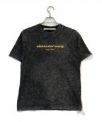 ALEXANDER WANGアレキサンダー・ワン）の古着「CID WASHED CLASSIC SPORT SLEEVE TEE/アシッド ウォッシュド クラシック スポーツ スリーブ Tシャツ/ロゴTシャツ」｜グレー