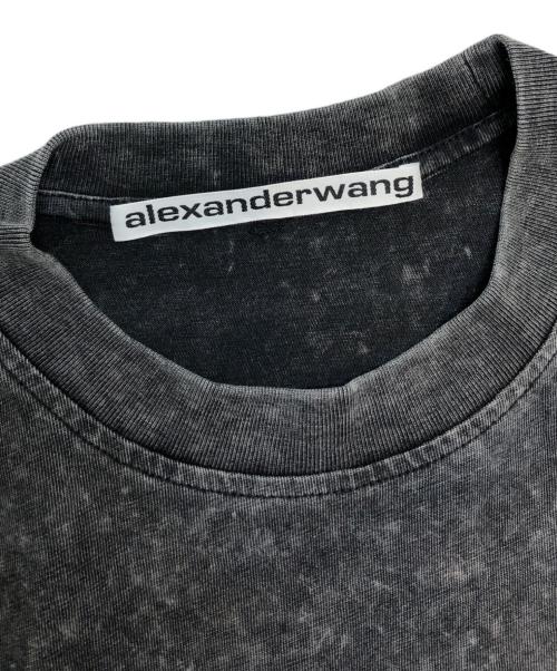 ALEXANDER WANG（アレキサンダー・ワン）ALEXANDER WANG (アレキサンダーワン) CID WASHED CLASSIC SPORT SLEEVE TEE/アシッド ウォッシュド クラシック スポーツ スリーブ Tシャツ/ロゴTシャツ グレー サイズ:XSの古着・服飾アイテム