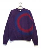 POP TRADING COMPANYポップトレーディングカンパニー）の古着「クルーネックニット」｜パープル