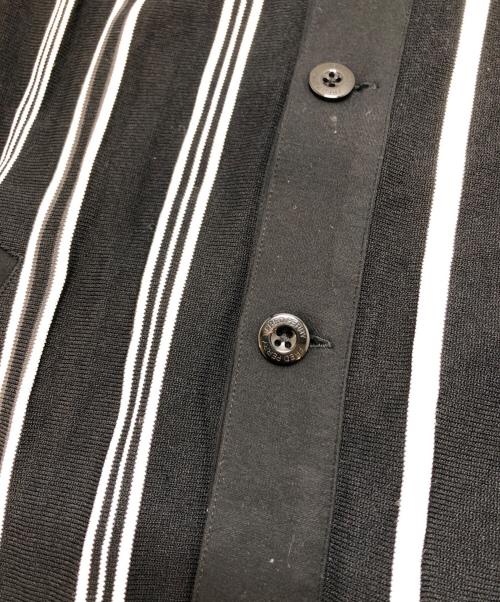 FRED PERRY（フレッドペリー）FRED PERRY (フレッドペリー) ストライプシャツカーディガン ブラック サイズ:Sの古着・服飾アイテム