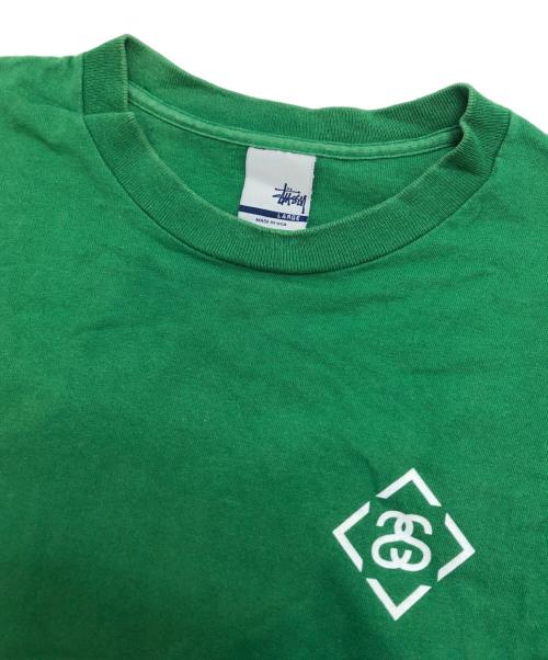 stussy（ステューシー）stussy (ステューシー) プリントTシャツ グリーン サイズ:Lの古着・服飾アイテム