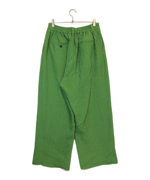 MAISON SPECIAL（メゾンスペシャル）MAISON SPECIAL (メゾンスペシャル) ポコポコ2タックインタックワイドパンツ グリーン サイズ:2の古着・服飾アイテム