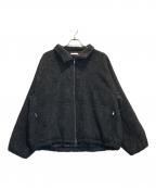 WYM LIDNMウィム バイ リドム）の古着「WOOL BLEND SHAGGY SHORT BLOUSON」｜グレー