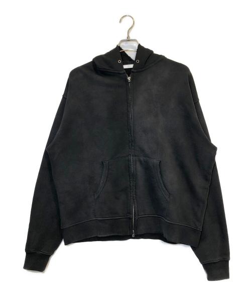 WYM LIDNM（ウィム バイ リドム）WYM LIDNM (ウィム バイ リドム) VINTAGE FADED ZIP PARKA/ヴィンテージフーディッドジップパーカ ブラック サイズ:Lの古着・服飾アイテム