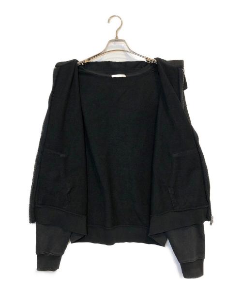 WYM LIDNM（ウィム バイ リドム）WYM LIDNM (ウィム バイ リドム) VINTAGE FADED ZIP PARKA/ヴィンテージフーディッドジップパーカ ブラック サイズ:Lの古着・服飾アイテム