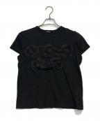 tricot COMME des GARCONSトリココムデギャルソン）の古着「フラワーＴシャツ」｜ブラック