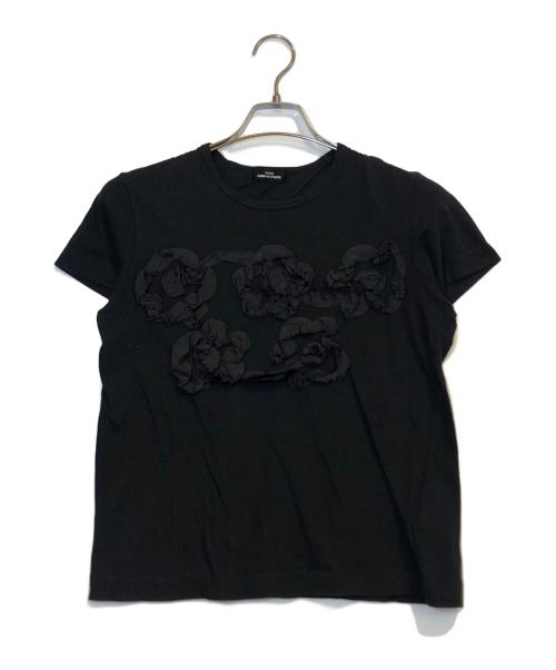 tricot COMME des GARCONS（トリココムデギャルソン）tricot COMME des GARCONS (トリココムデギャルソン) フラワーＴシャツ ブラック サイズ:表記なしの古着・服飾アイテム