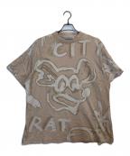 Acne studiosアクネ ストゥディオス）の古着「グラフィックプリントTシャツ/Graffiti Cotton-Jersey T-Shirt」｜ベージュ