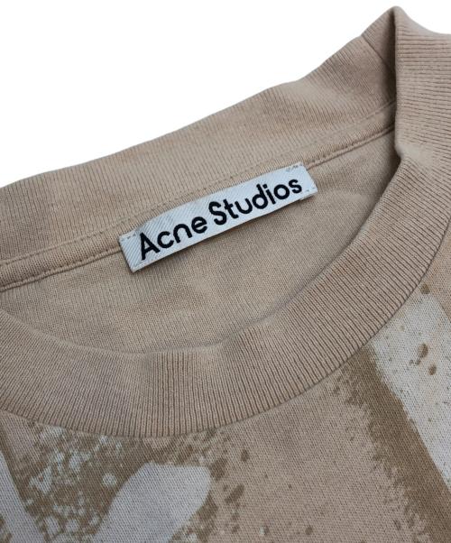 Acne studios（アクネ ストゥディオス）Acne studios (アクネ ストゥディオス) グラフィックプリントTシャツ/Graffiti Cotton-Jersey T-Shirt ベージュ サイズ:XS165/80Aの古着・服飾アイテム