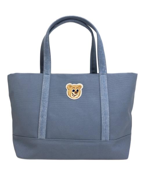 LOVERARY（ラブラリー）LOVERARY (ラブラリー) オールドテディ ワッペントートバッグ/キャンバストートバッグ スカイブルーの古着・服飾アイテム