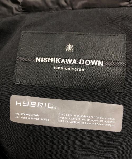 nano・universe（ナノ・ユニバース）nano・universe (ナノ・ユニバース) NISHIKAWA DOWN (ニシカワダウン) ダウンジャケット ブラック サイズ:Mの古着・服飾アイテム