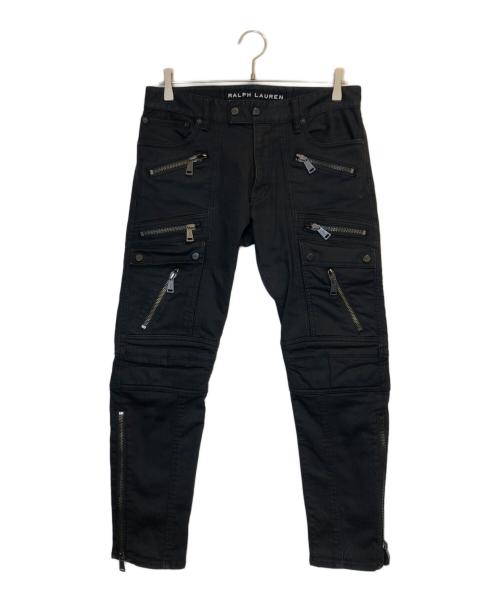 RALPH LAUREN BlackLabel（ラルフローレンブラックレーベル）RALPH LAUREN BlackLabel (ラルフローレンブラックレーベル) コーティングカーゴパンツ ブラック サイズ:78.5CM(W31)の古着・服飾アイテム