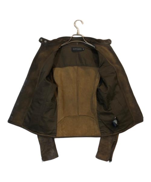 RALPH LAUREN BlackLabel（ラルフローレンブラックレーベル）RALPH LAUREN BlackLabel (ラルフローレンブラックレーベル) スウェードライダースジャケット ブラウン サイズ:Sの古着・服飾アイテム