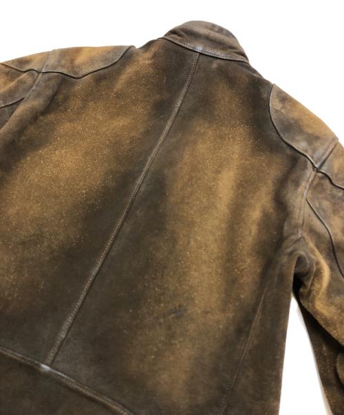 RALPH LAUREN BlackLabel（ラルフローレンブラックレーベル）RALPH LAUREN BlackLabel (ラルフローレンブラックレーベル) スウェードライダースジャケット ブラウン サイズ:Sの古着・服飾アイテム