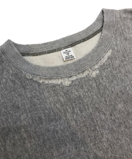 NEXUSVII（ネクサスセブン）NEXUSVII (ネクサスセブン) DAMAGED CREW SWEAT/ダメージ加工スウェット グレー サイズ:48の古着・服飾アイテム