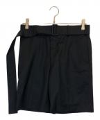JOHN LAWRENCE SULLIVANジョン ローレンス サリバン）の古着「ベルテッドハーフパンツ」｜ブラック
