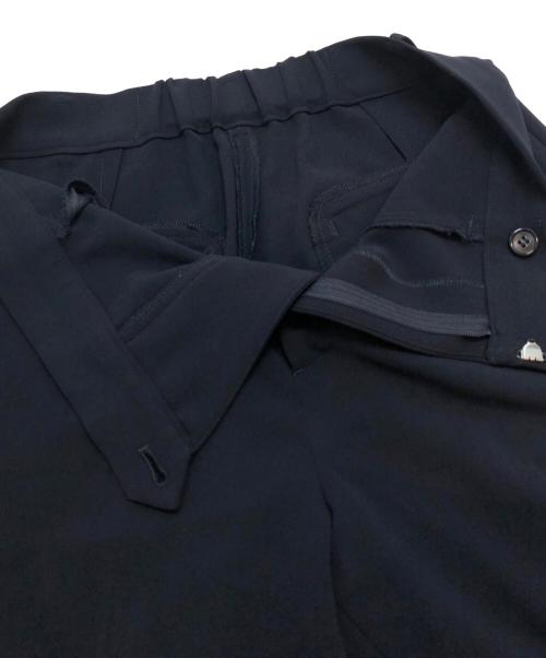 SOEJU（ソージュ）SOEJU (ソージュ) ストレッチファインタックパンツ ネイビー サイズ:Lの古着・服飾アイテム
