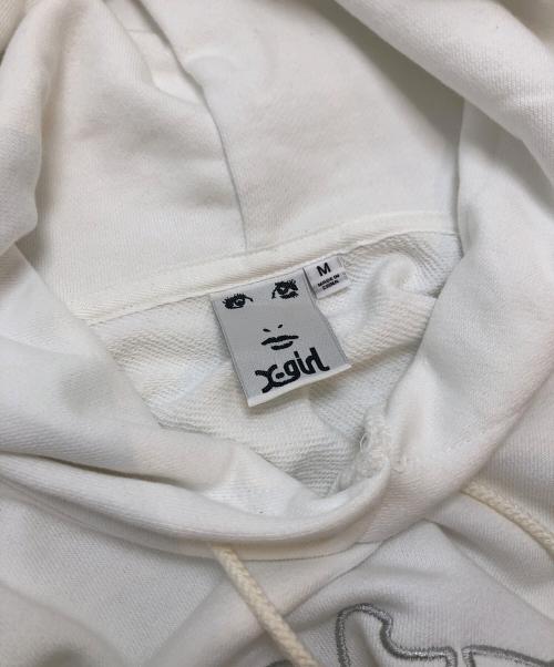 X-GIRL（エックスガール）X-GIRL (エックスガール) プルオーバーパーカー ホワイト サイズ:Mの古着・服飾アイテム