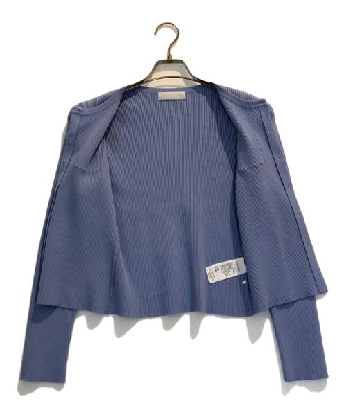 CELFORD（セルフォード）CELFORD (セルフォード) ロゴチャームリブニットカーディガン ブルー サイズ:FREEの古着・服飾アイテム