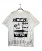 MM6 Maison Margielaエムエムシックスメゾンマルジェラ）の古着「LOST MY PET BIG TEE」｜ホワイト