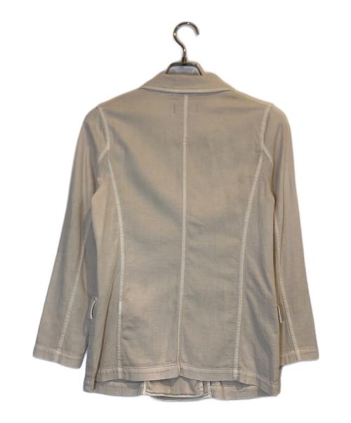 YANUK（ヤヌーク）YANUK (ヤヌーク) リネン混ダブルジャケット ベージュ サイズ:Sの古着・服飾アイテム