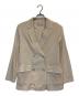 YANUK（ヤヌーク）の古着「リネン混ダブルジャケット」｜ベージュ