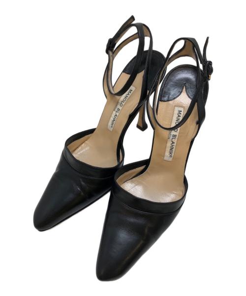 Manolo Blahnik（マノロブラニク）Manolo Blahnik (マノロブラニク) ポインテッドトゥハイヒールパンプス ブラック サイズ:23CMの古着・服飾アイテム