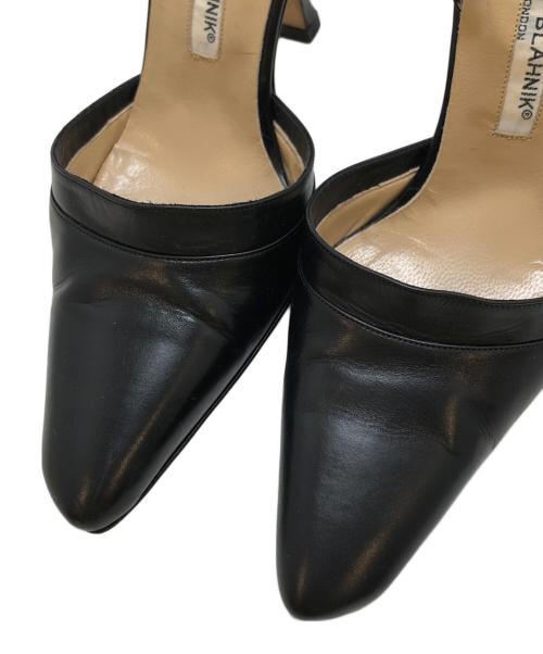 Manolo Blahnik（マノロブラニク）Manolo Blahnik (マノロブラニク) ポインテッドトゥハイヒールパンプス ブラック サイズ:23CMの古着・服飾アイテム
