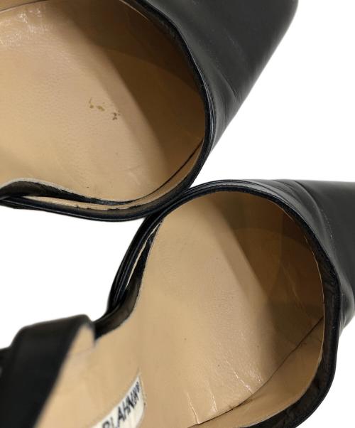 Manolo Blahnik（マノロブラニク）Manolo Blahnik (マノロブラニク) ポインテッドトゥハイヒールパンプス ブラック サイズ:23CMの古着・服飾アイテム