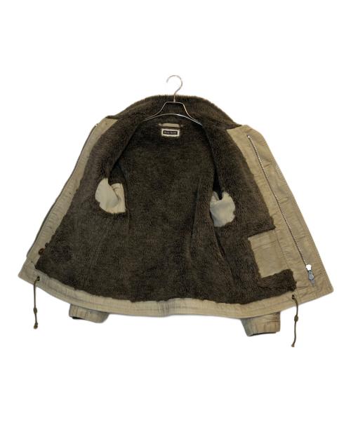 BLUE BLUE（ブルーブルー）BLUE BLUE (ブルーブルー) ヴィンテージ加工N-1デッキジャケット ベージュ サイズ:L(3)の古着・服飾アイテム