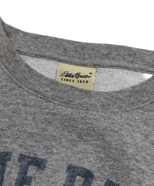 Eddie Bauer（エディーバウアー）Eddie Bauer (エディーバウアー) 染み込みプリントスウェット グレー サイズ:Mの古着・服飾アイテム
