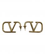 VALENTINOヴァレンティノ）の古着「Vロゴピアス」｜カラー：ゴールド